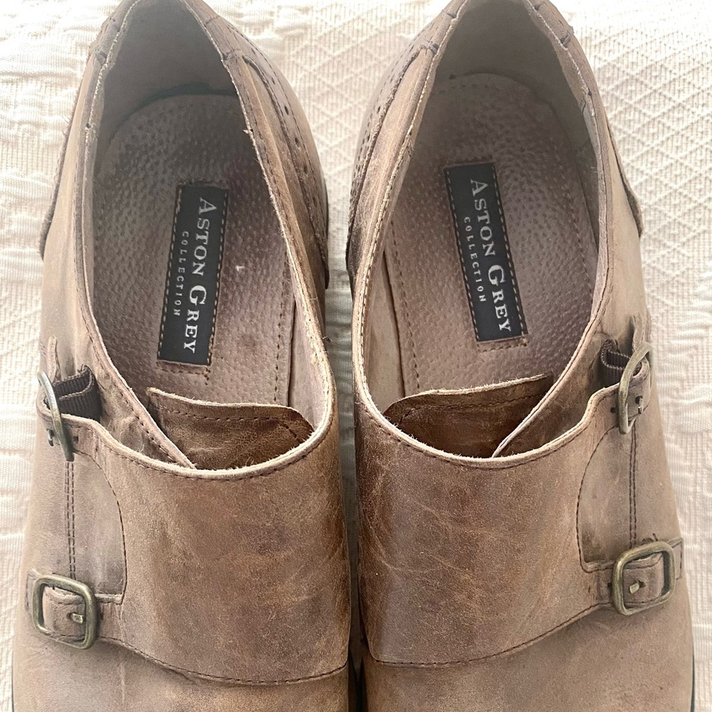 Aston Grey Double Buckle Dress/Casual Men’s Shoe.
